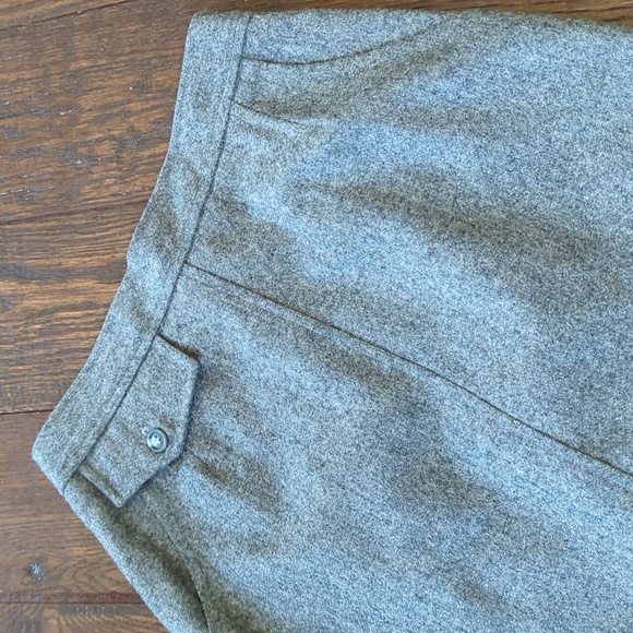 AH! AUSTIN HILL I Vintage Grey Gray Wool Blend A-Line Pencil Midi Skirt, XS - Picture 4 of 14